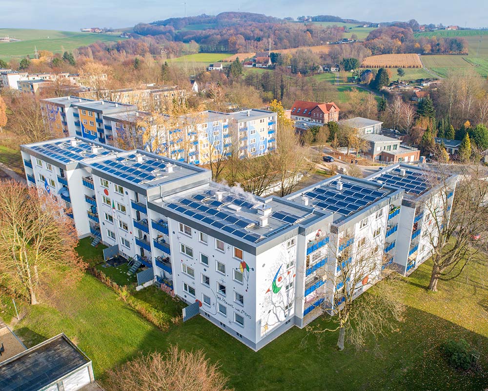 Photovoltaik auf Mehrfamilienhaus